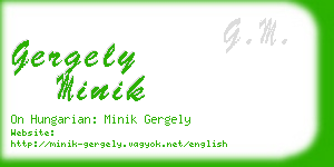 gergely minik business card